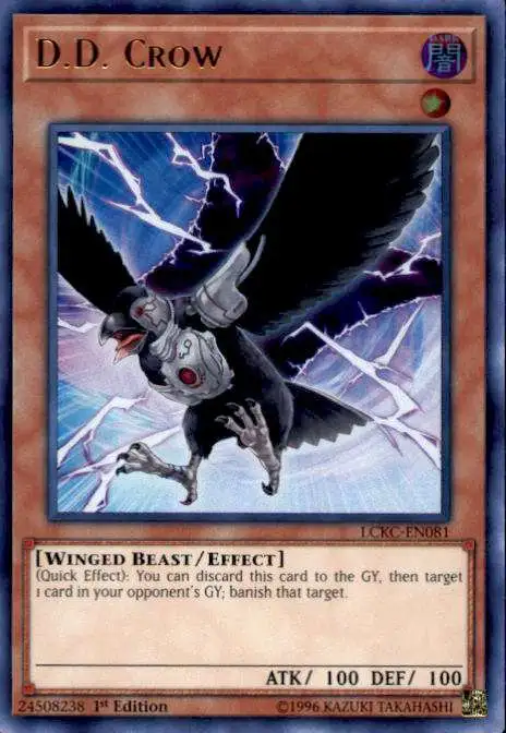 YuGiOh Trading Card Game Kaiba Legendary Collection Ultra Rare D.D. Crow LCKC-EN081