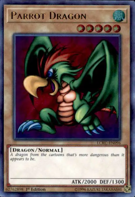 YuGiOh Trading Card Game Kaiba Legendary Collection Ultra Rare Parrot Dragon LCKC-EN096