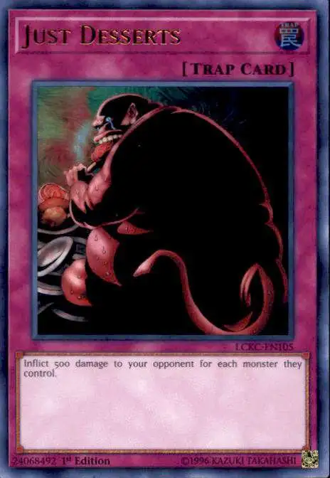 YuGiOh Trading Card Game Kaiba Legendary Collection Ultra Rare Just Desserts LCKC-EN105