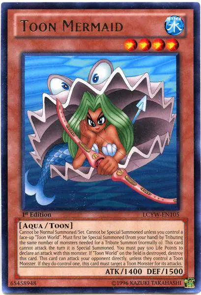 YuGiOh Trading Card Game Legendary Collection 3 Rare Toon Mermaid LCYW-EN105