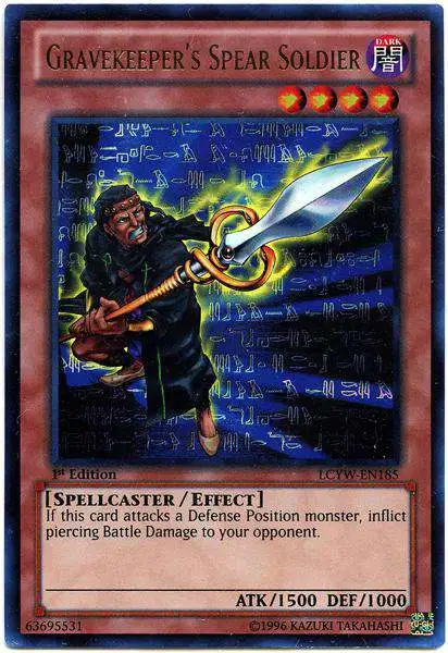YuGiOh Trading Card Game Legendary Collection 3 Ultra Rare Gravekeeper's Spear Soldier LCYW-EN185