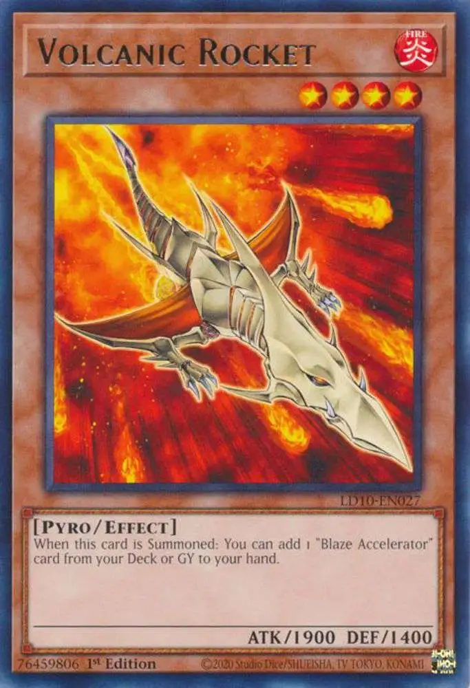 YuGiOh Trading Card Game Legendary Duelists: Soulburning Volcano Rare Volcanic Rocket LD10-EN027