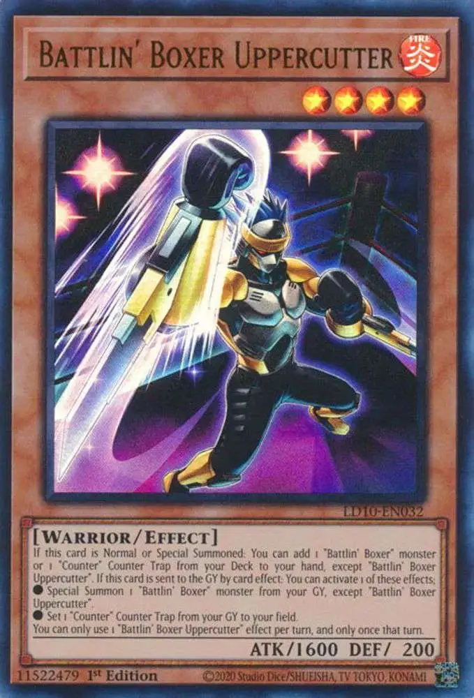 YuGiOh Trading Card Game Legendary Duelists Soulburning Volcano Single Card Ultra Rare Battlin Boxer Uppercutter LD10-EN032 - ToyWiz YuGiOh Trading Card Game Legendary Duelists Soulburning Volcano Single Card Ultra Rare Battlin Boxer Uppercutter LD10-EN032 - ToyWiz