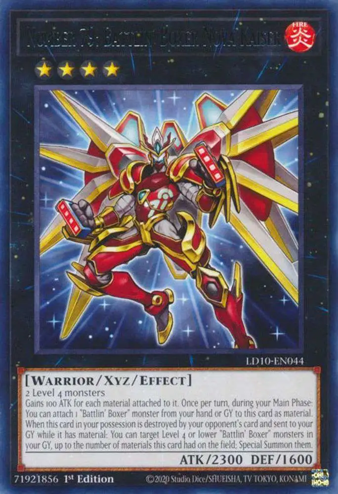 YuGiOh Trading Card Game Legendary Duelists: Soulburning Volcano Rare Number 79: Battlin' Boxer Nova Kaiser LD10-EN044