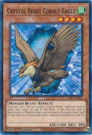 YuGiOh Trading Card Game Legendary Duelists: Season 1 Common Crystal Beast Cobalt Eagle LDS1-EN097