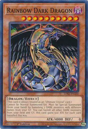YuGiOh Trading Card Game Legendary Duelists: Season 1 Common Rainbow Dark Dragon LDS1-EN100