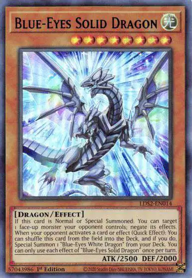 YuGiOh Trading Card Game Legendary Duelists: Season 1 Ultra Rare Blue-Eyes Solid Dragon LDS2-EN014 [Blue Variant]