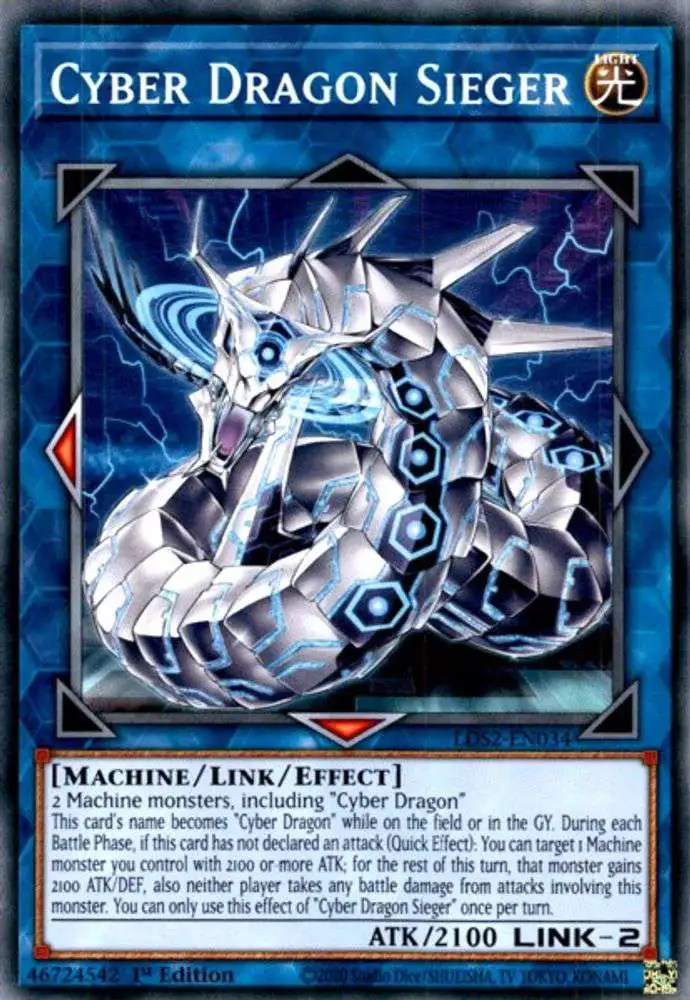 YuGiOh Trading Card Game Legendary Duelists: Season 2 Common Cyber Dragon Sieger LDS2-EN034