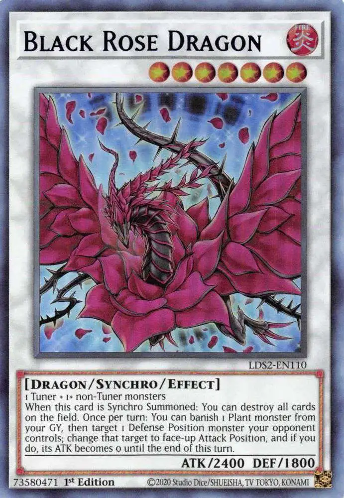 YuGiOh Trading Card Game Legendary Duelists: Season 2 Ultra Rare Black Rose Dragon LDS2-EN110 [Blue]