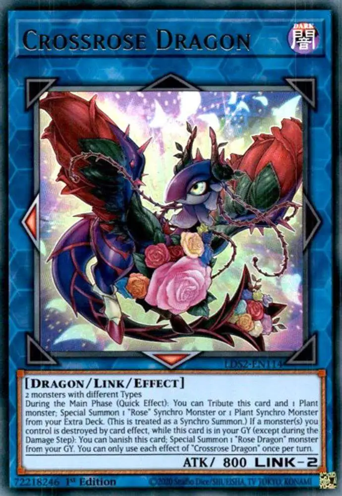 YuGiOh Trading Card Game Legendary Duelists Season 2 Single Card Ultra Rare Crossrose Dragon LDS2-EN114 - ToyWiz YuGiOh Trading Card Game Legendary Duelists Season 2 Single Card Ultra Rare Crossrose Dragon LDS2-EN114 - ToyWiz