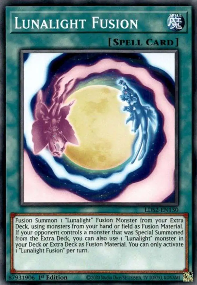YuGiOh Trading Card Game Legendary Duelists: Season 2 Common Lunalight Fusion LDS2-EN130