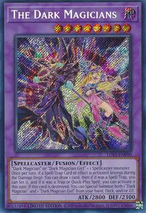 YuGiOh Legendary Duelists: Season 3 Secret Rare The Dark Magicians LDS3-EN090