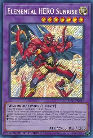 YuGiOh Legendary Duelists Season 3 Single Card Secret Rare Elemental HERO  Sunrise LDS3-EN104 - ToyWiz