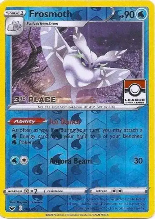 Pokemon Trading Card Game Promo Rare Frosmoth #64 [League Challenge, 3rd Place]