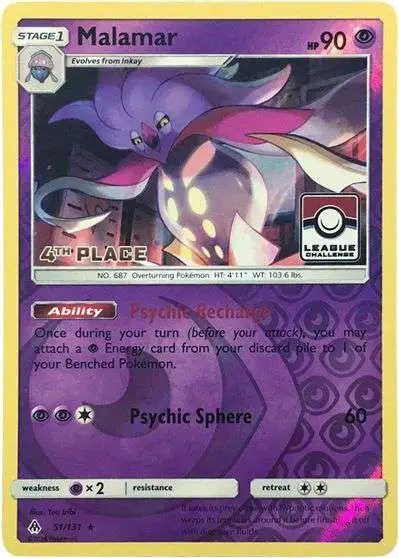 Pokemon Trading Card Game Promo Rare Malamar #51 [League Challenge, 4th Place]
