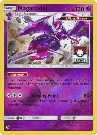 Trading Card Game Pokemon League Promo Holo Rare Naganadel #108 [Reverse Holofoil]