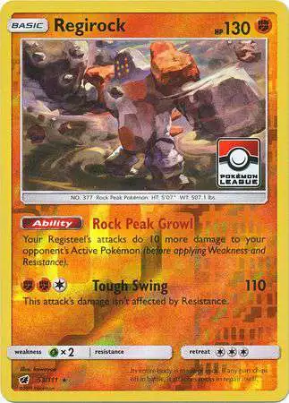 Trading Card Game Pokemon League Promo Reverse Holo Regirock #53