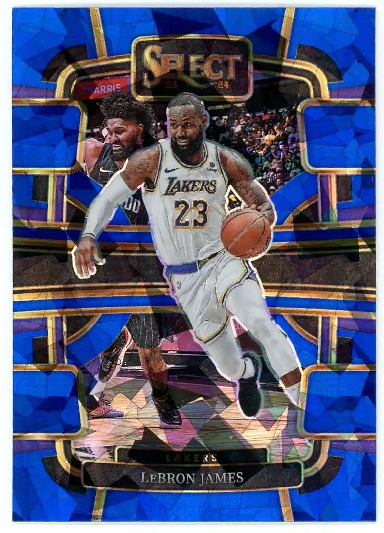 NBA 2023-24 Panini Select Blue Cracked Ice Lebron James #66