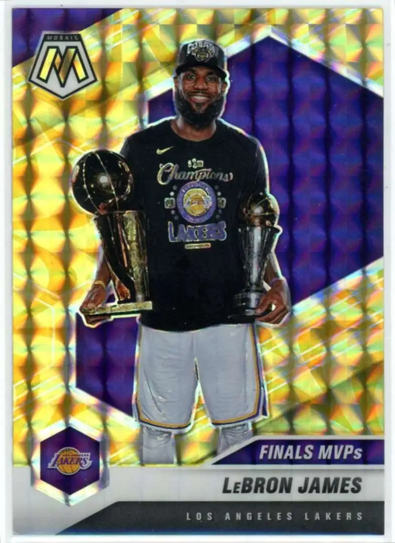 NBA 2020-21 Panini Mosaic Basketball Yellow LeBron James #297 [Excellent]