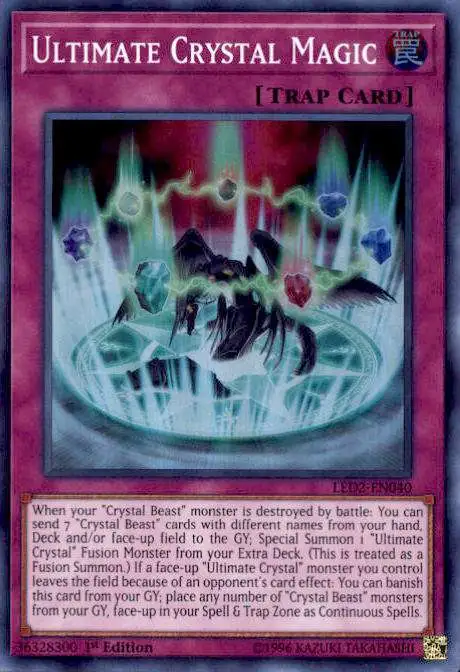 Yugioh Trading Card Game Legendary Duelists Ancient Millennium Single Card Super Rare Ultimate Crystal Magic Led2 En040 Toywiz