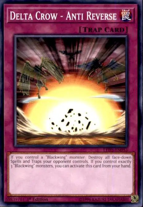 YuGiOh White Dragon Abyss Common Delta Crow - Anti Reverse LED3-EN033