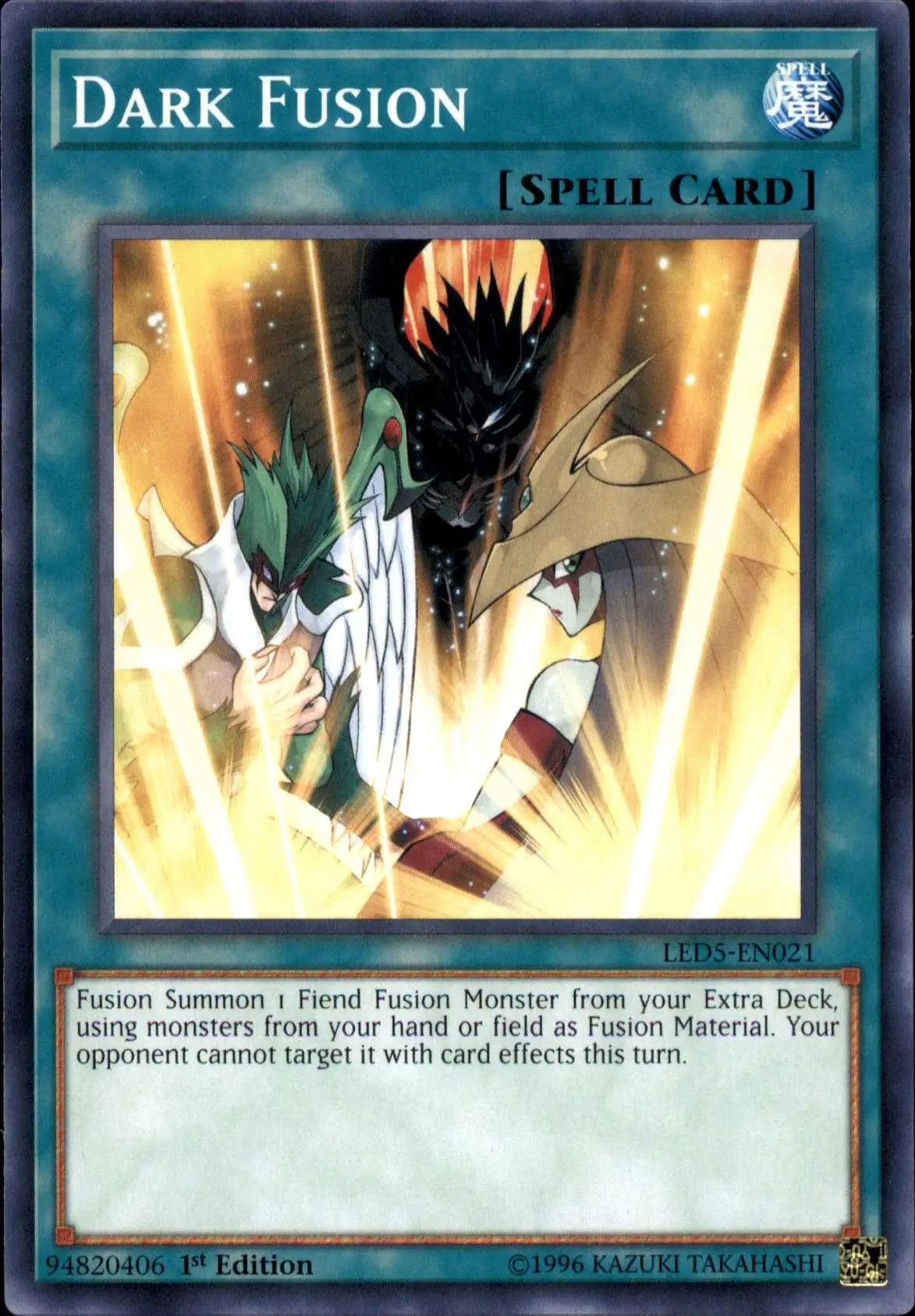 YuGiOh Trading Card Game Legendary Duelists: Immortal Destiny Common Dark Fusion LED5-EN021