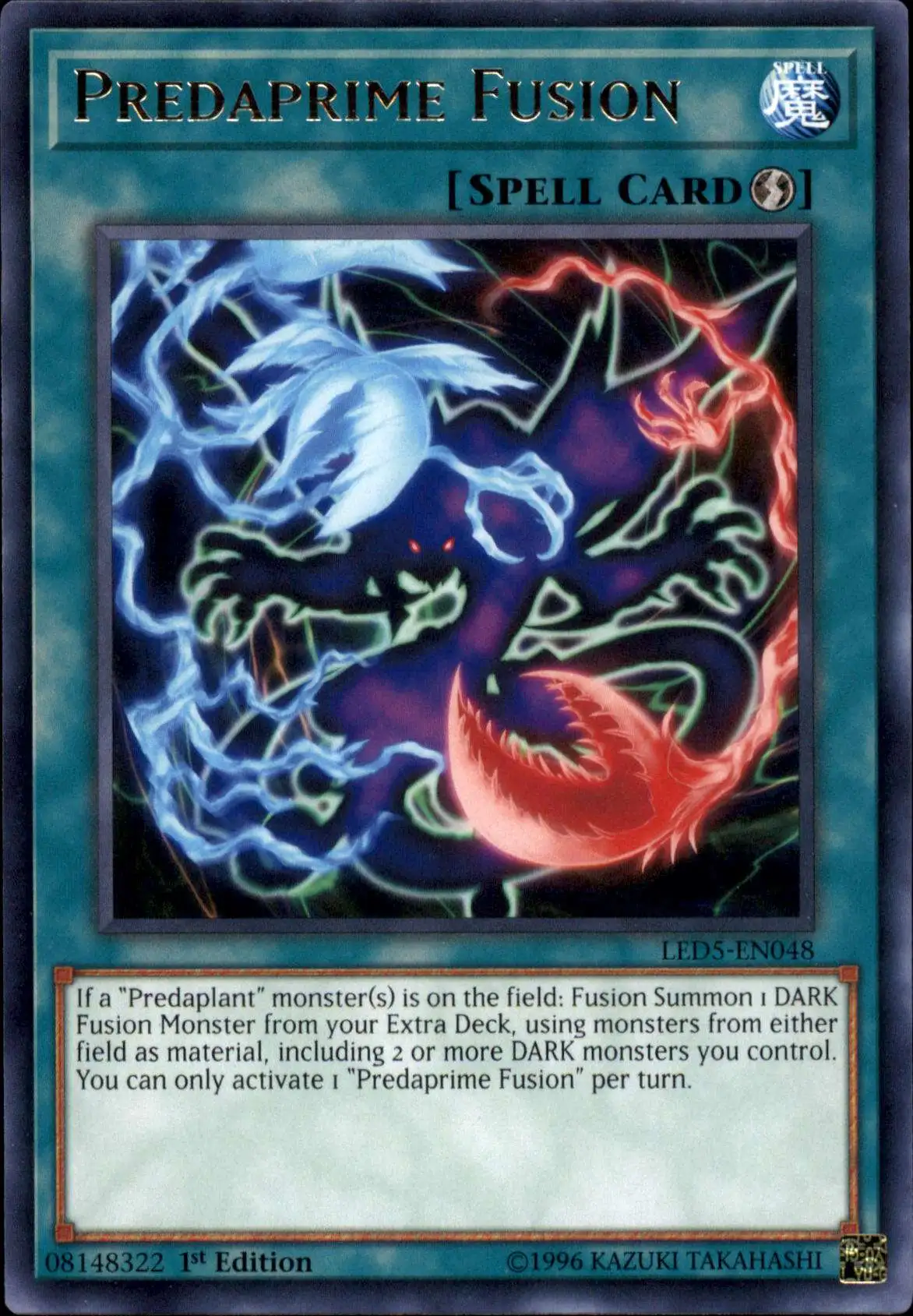 YuGiOh Trading Card Game Legendary Duelists: Immortal Destiny Rare Predaprime Fusion LED5-EN048