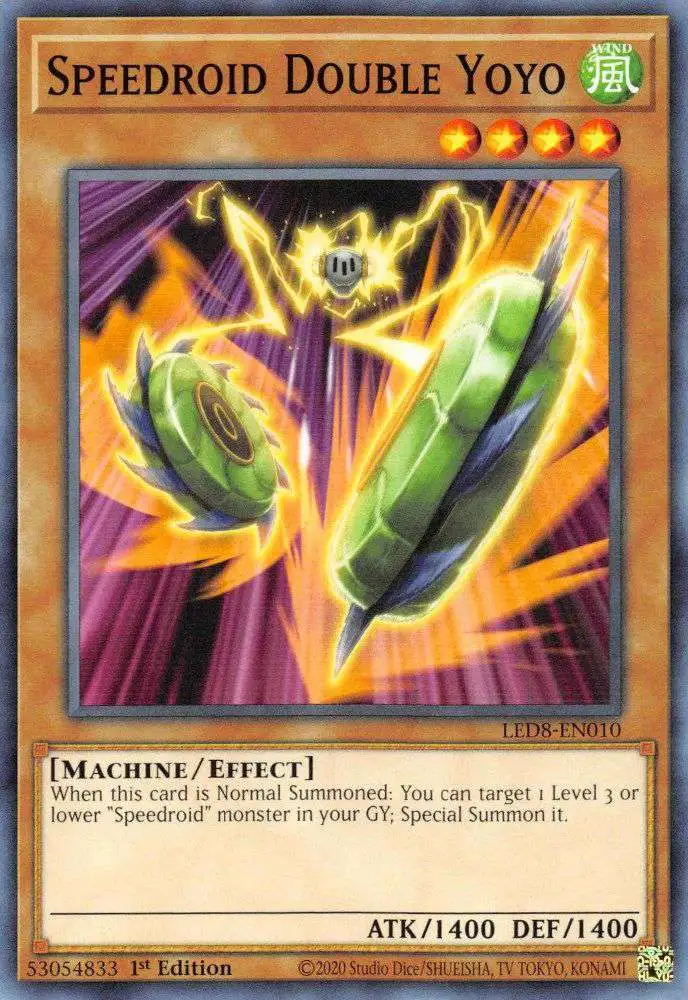 YuGiOh Trading Card Game Legendary Duelists: Synchro Storm Common Speedroid Double Yoyo LED8-EN010