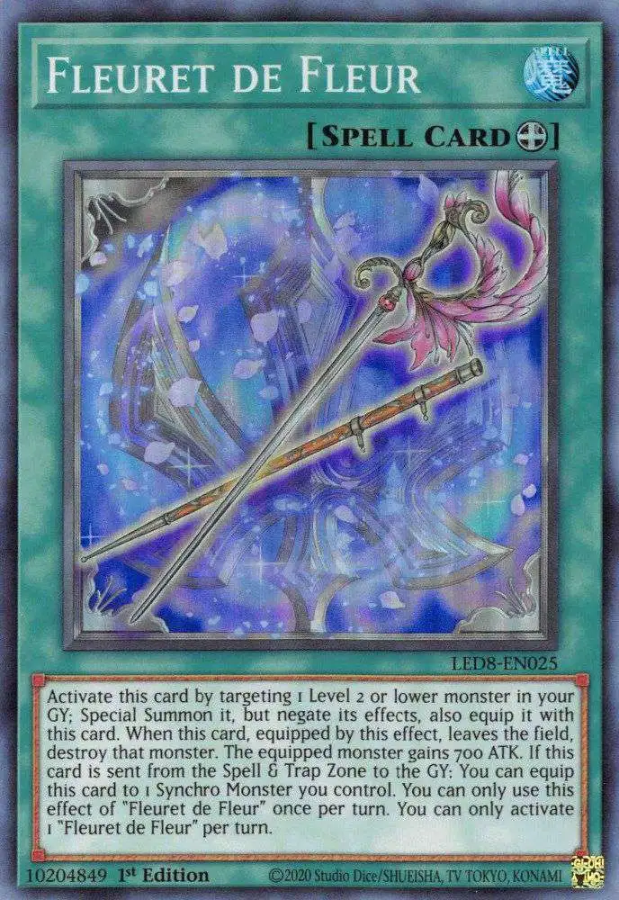 YuGiOh Trading Card Game Legendary Duelists: Synchro Storm Super Rare Fleuret de Fleur LED8-EN025