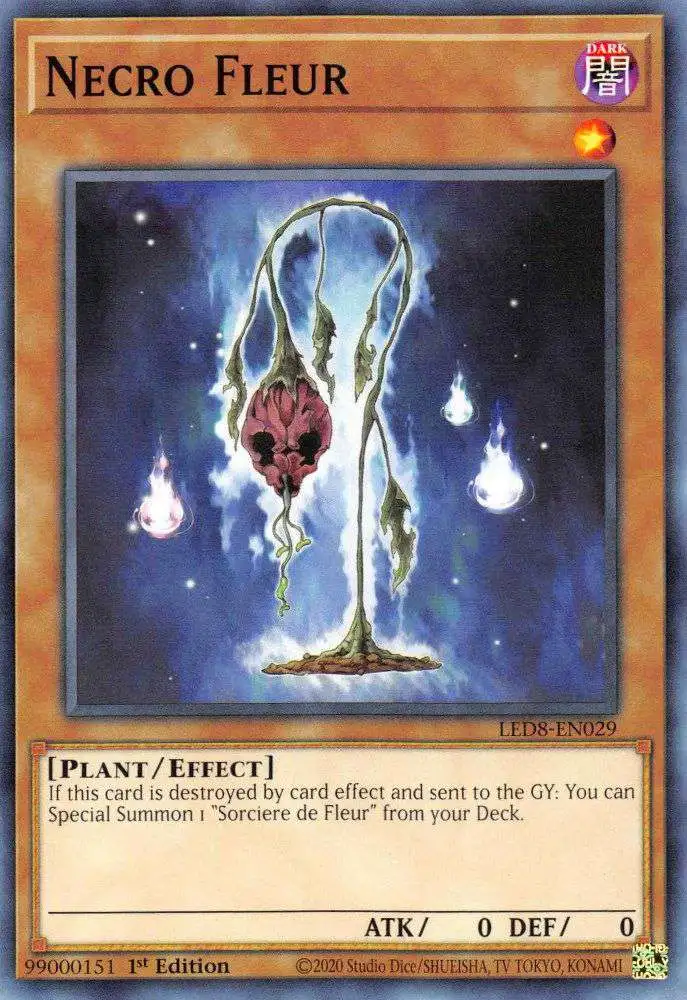 YuGiOh Trading Card Game Legendary Duelists: Synchro Storm Common Necro Fleur LED8-EN029