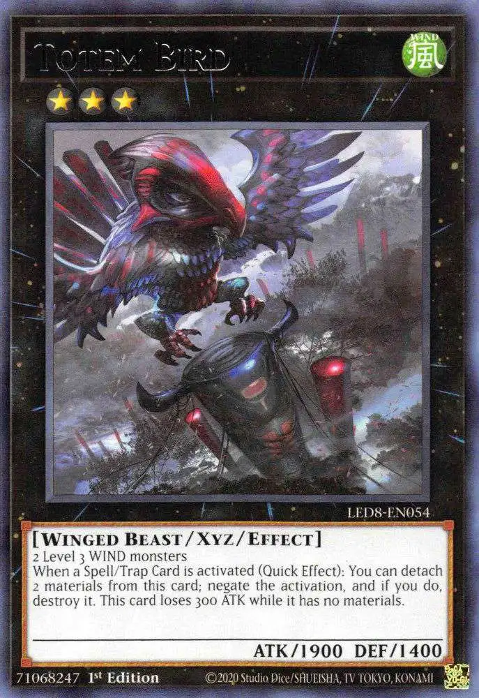 YuGiOh Trading Card Game Legendary Duelists: Synchro Storm Rare Totem Bird LED8-EN054