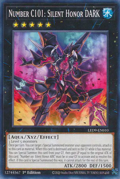 YuGiOh Trading Card Game Legendary Duelists Duels From The Deep Common Number C101: Silent Honor DARK LED9-EN010