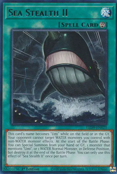 YuGiOh Trading Card Game Legendary Duelists Duels From The Deep Rare Sea Stealth II LED9-EN021