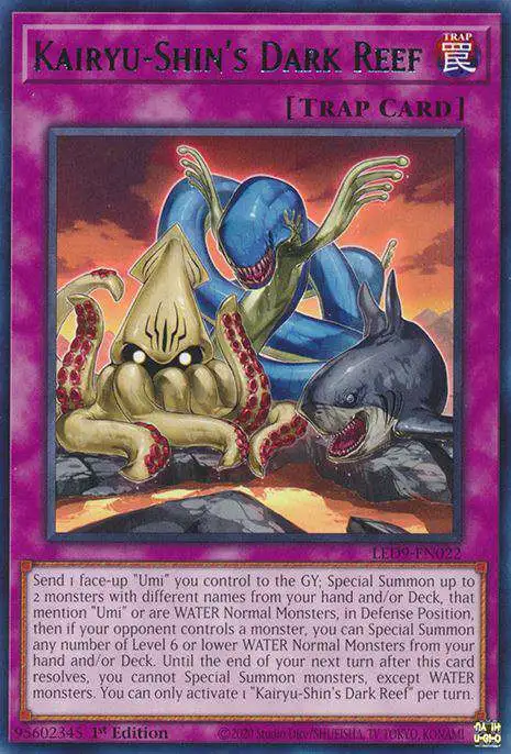 YuGiOh Trading Card Game Legendary Duelists Duels From The Deep Rare Kairyu-Shin's Dark Reef LED9-EN022