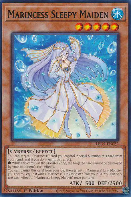 YuGiOh Trading Card Game Legendary Duelists Duels From The Deep Rare  Marincess Sleepy Maiden LED9-EN032