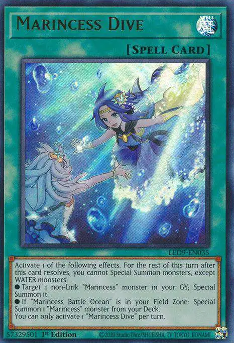 YuGiOh Trading Card Game Legendary Duelists Duels From The Deep Ultra Rare Marincess Dive LED9-EN035