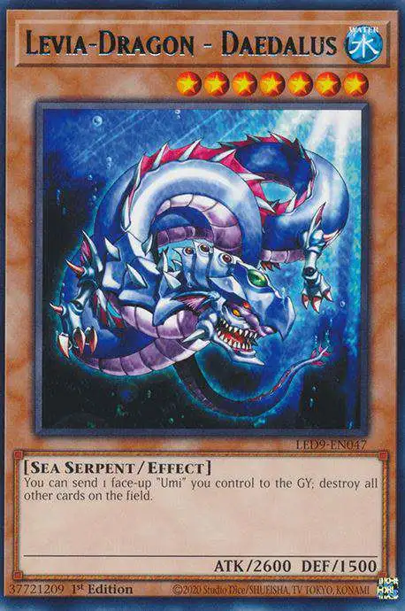 YuGiOh Trading Card Game Legendary Duelists Duels From The Deep Rare Levia-Dragon - Daedalus LED9-EN047