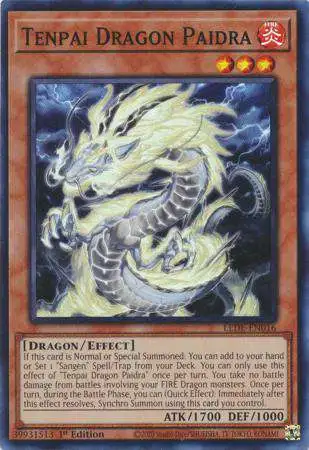 YuGiOh Trading Card Game Legacy of Destruction Super Rare Tenpai Dragon Paidra LEDE-EN016