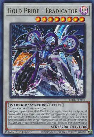 YuGiOh Trading Card Game Legacy of Destruction Ultra Rare Gold Pride -  Eradicator LEDE-EN041