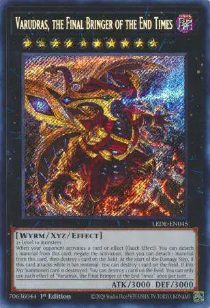 YuGiOh Trading Card Game Legacy of Destruction Secret Rare Varudras, the Final Bringer of the End Times LEDE-EN045