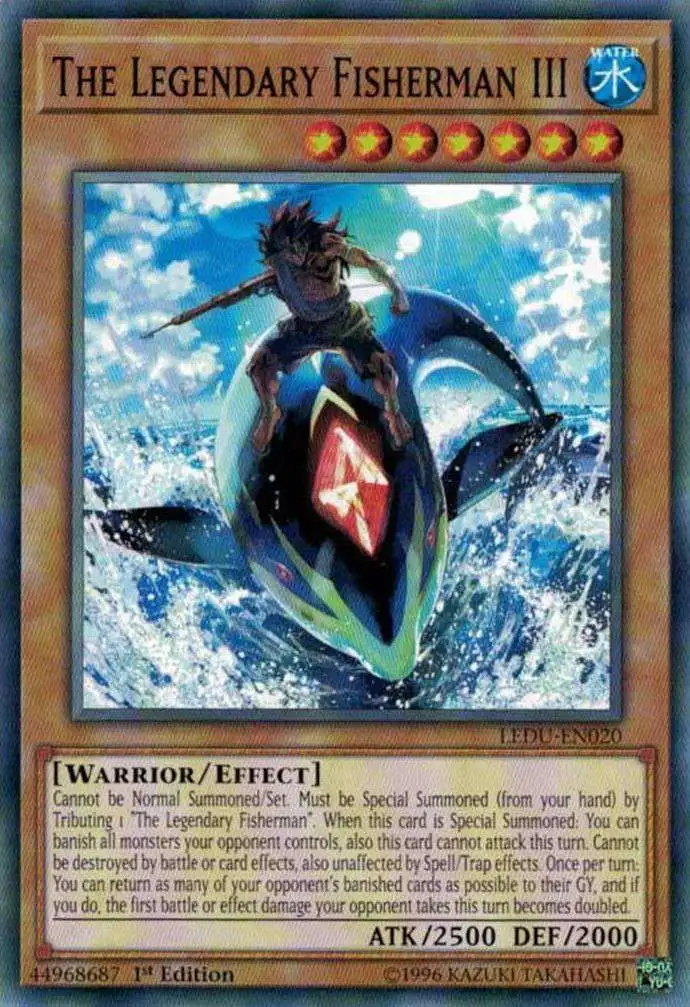 YuGiOh Trading Card Game Legendary Duelists Common The Legendary Fisherman III LEDU-EN020