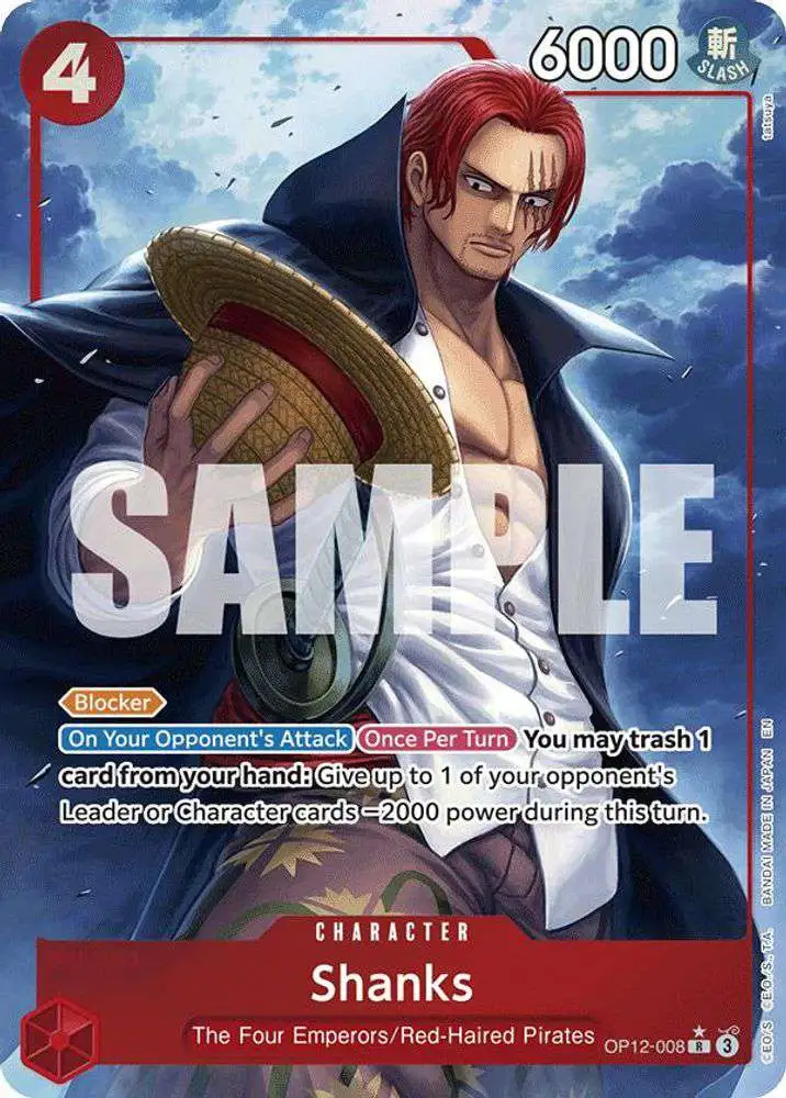 One Piece Trading Card Game Legacy of the Master Rare Shanks OP12-008 [Alternate Art]