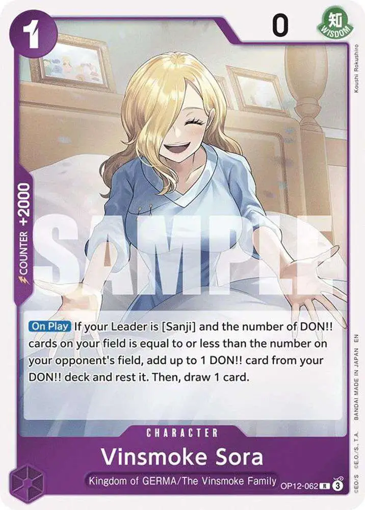 One Piece Trading Card Game Legacy of the Master Rare Vinsmoke Sora OP12-062