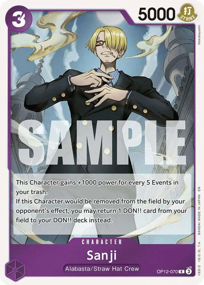 One Piece Trading Card Game Legacy of the Master Rare Sanji OP12-070