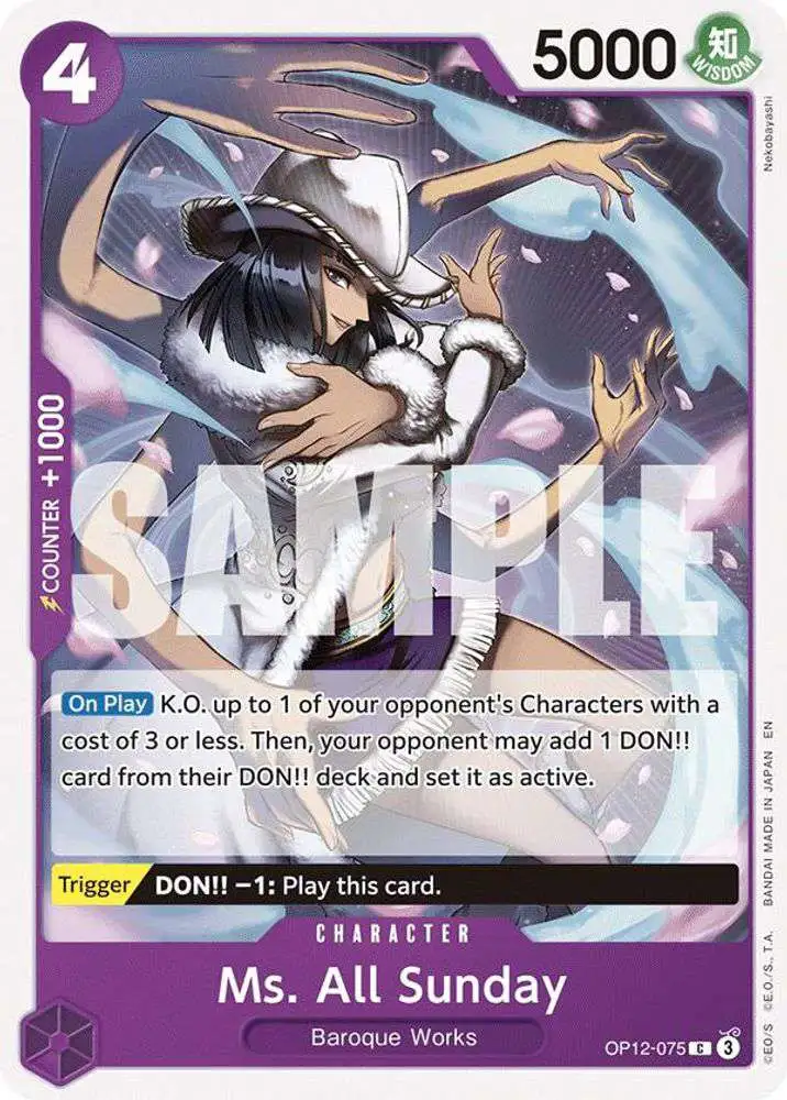 One Piece Trading Card Game Legacy of the Master Common Ms. All Sunday OP12-075