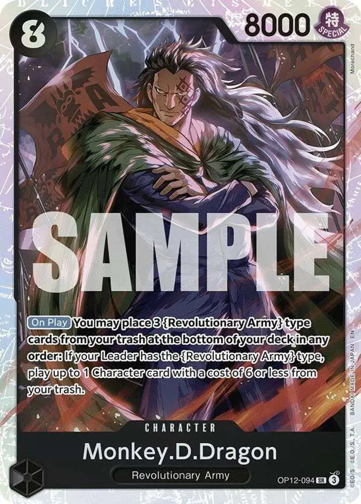 One Piece Trading Card Game Legacy of the Master Super Rare Monkey.D.Dragon OP12-094
