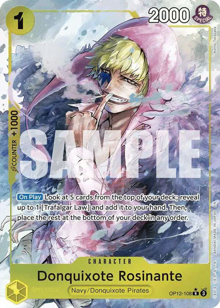 One Piece Trading Card Game Legacy of the Master Rare Donquixote Rosinante  OP12-108 [Alternate Art]
