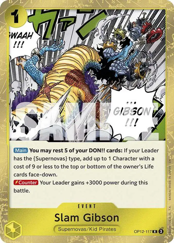 One Piece Trading Card Game Legacy of the Master Single Card Rare Slam  Gibson OP12-117 - ToyWiz