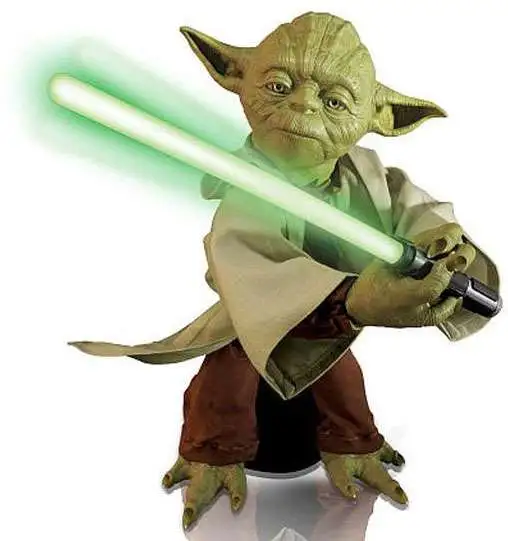 New 16" Legendary Yoda Spin Master Figure w/Lightsaber STAR WARS Spins Talks 