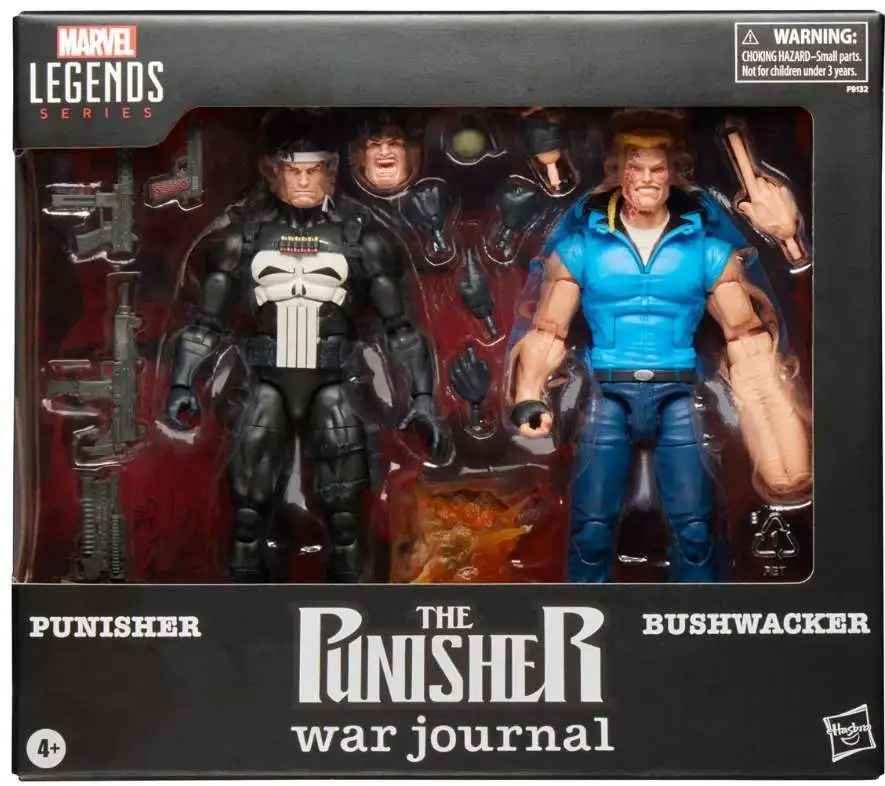 The Punisher War Journal Marvel Legends Punisher & Bushwacker Action Figure 2-Pack